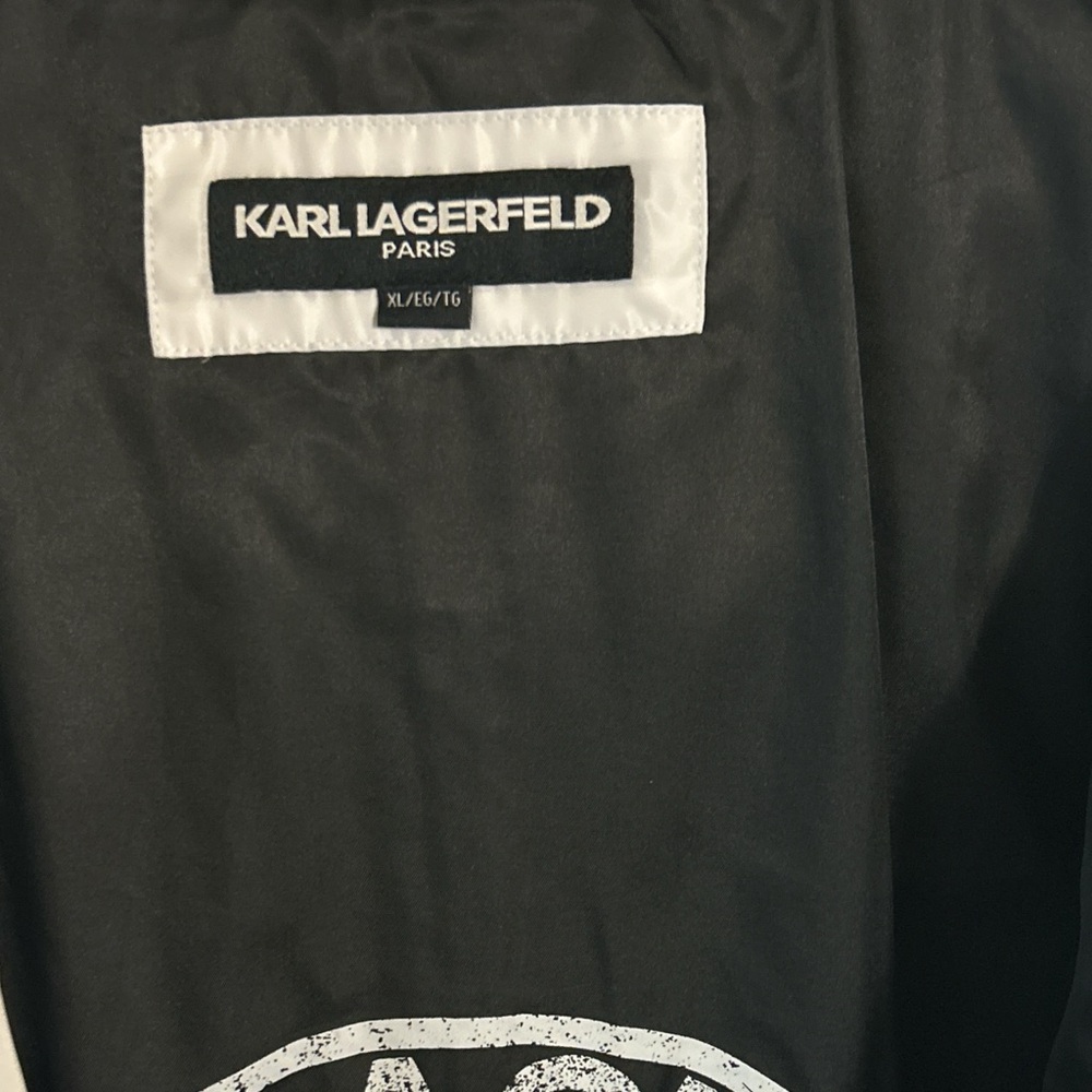 Karl Lagerfeld Black Jacket with Logo Patch NWT - image 6